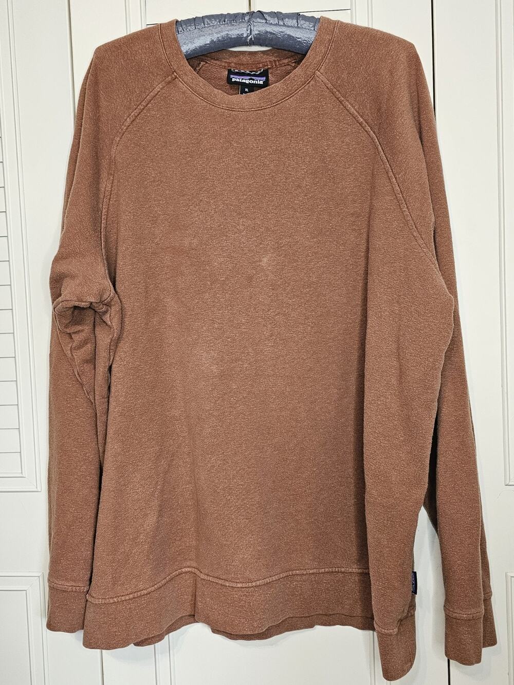 Patagonia Mens XL Burnt Orange Hemp Organic Cotton crew neck Sweatshirt